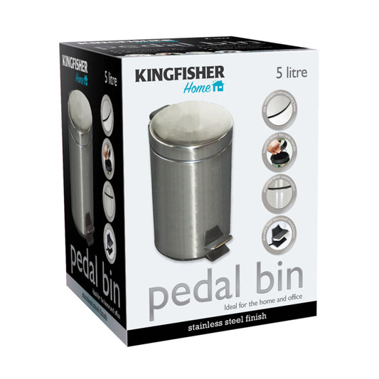 5L STAINLESS STEEL PEDAL BIN