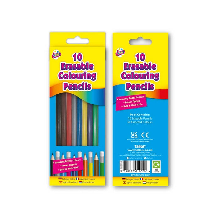 10 Erasable Coloured Pencils