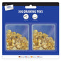 300 Gold Colour, Domed Drawing Pins