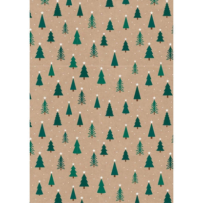 Rouleau cadeau Noël 3m Kraft Motif