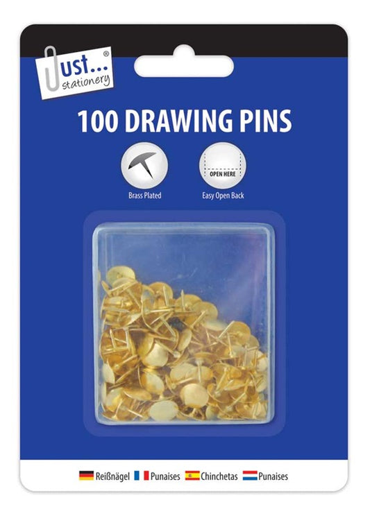 100 Drawing Pins on Blister card