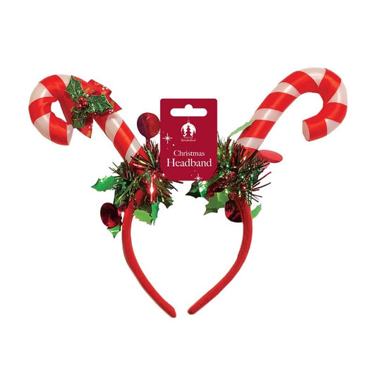 Plush XMAS Candy Cane Headband