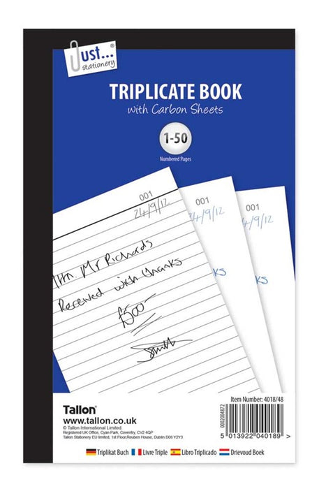 Triplicate Book- Full Size, 50 sets