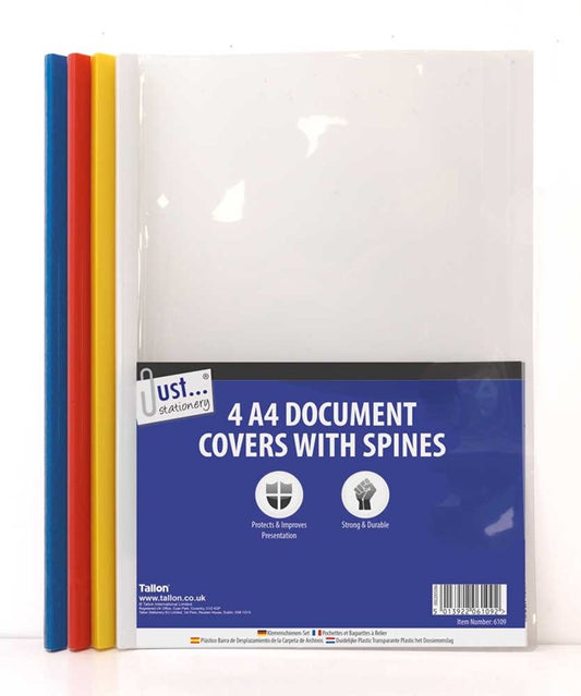 4 Couvertures et reliures de documents transparentes A4