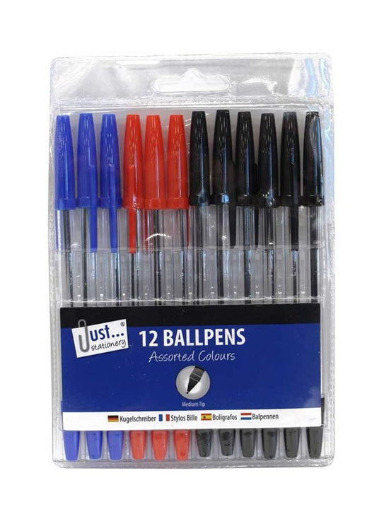 12 Assorted Ballpoint Pens