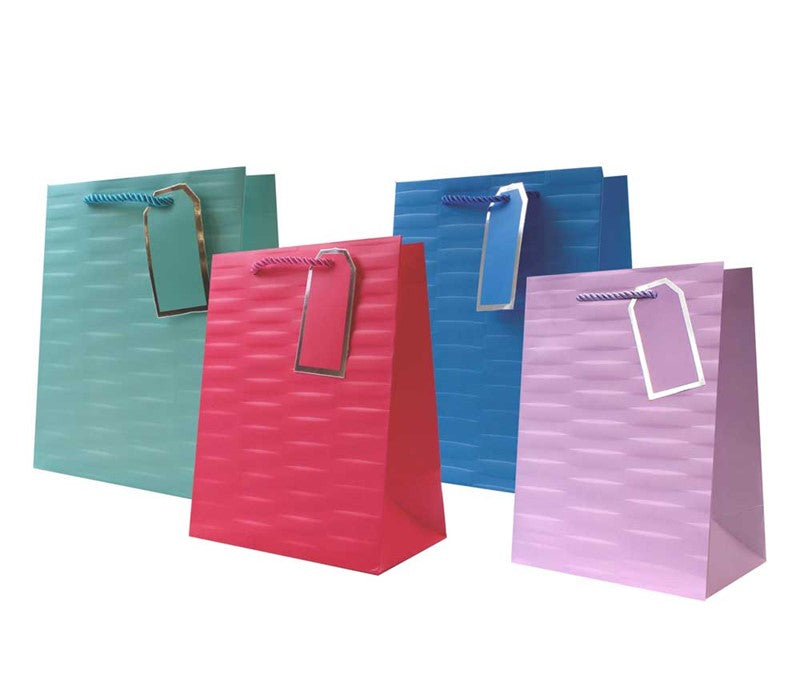 Gift Bag - Embossed Brights - Medium Size