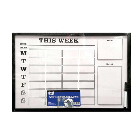 Weekly Dry wipe Planner Board