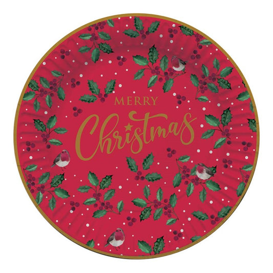 Party Christmas Paper Plates 8 Pack