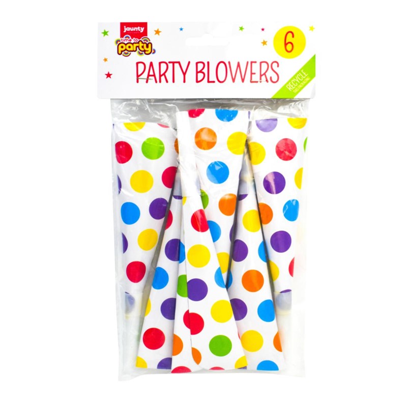 Sifflets de fête 6 unités