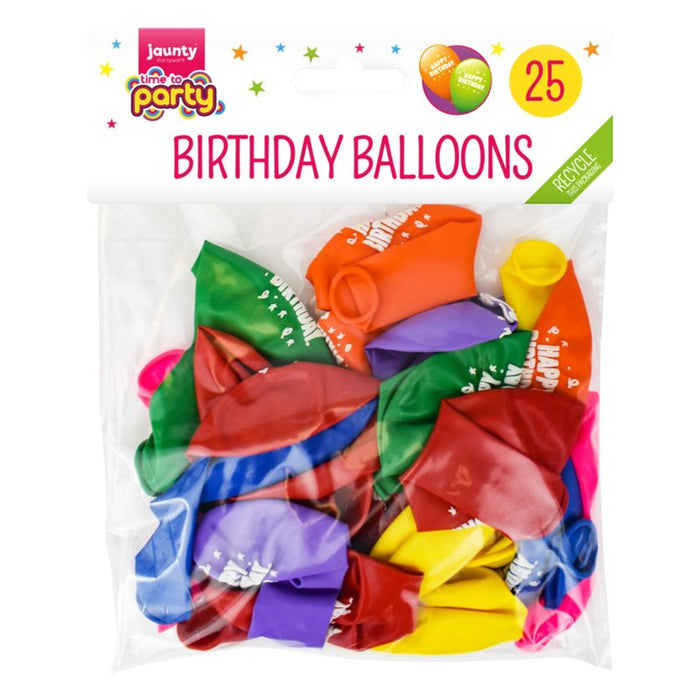 Happy Birthday Balloons 25pk