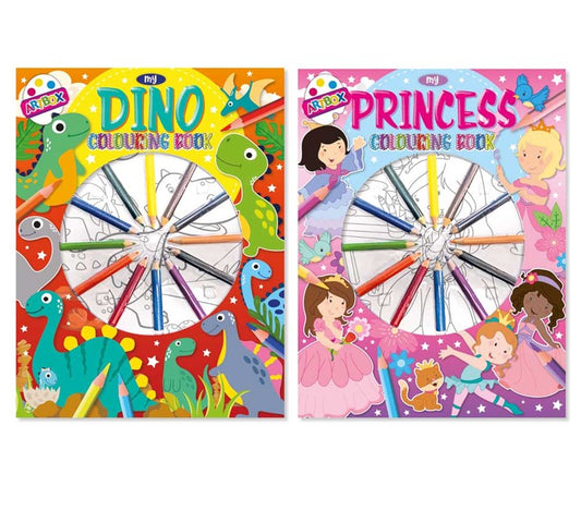 Livre de coloriage et crayons de couleur