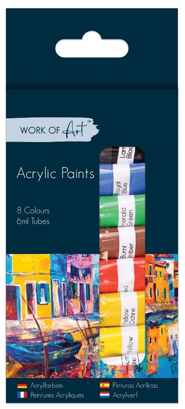 Acrylic Paints 8x6ml tubes