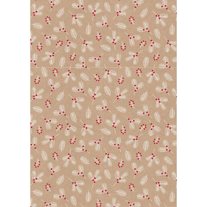 Rouleau cadeau Noël 3m Kraft Motif