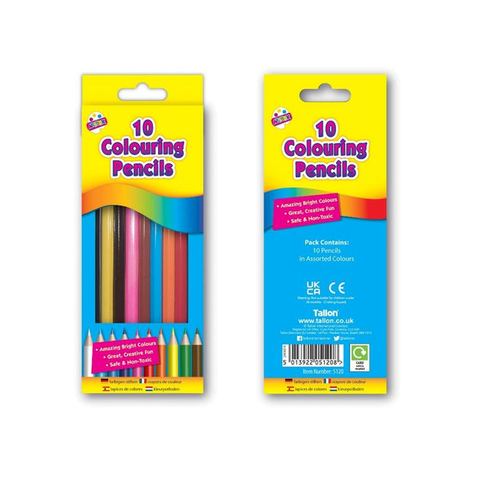 10 Full Size Colour Pencils