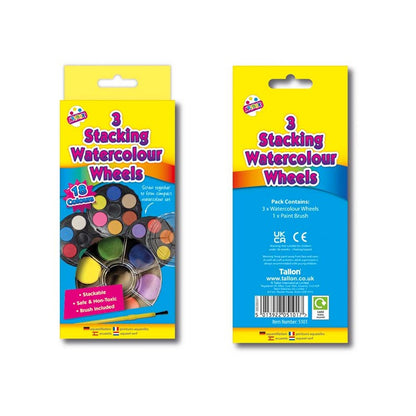 ArtBox 18 Colour 3 Stacking WaterColour Wheels
