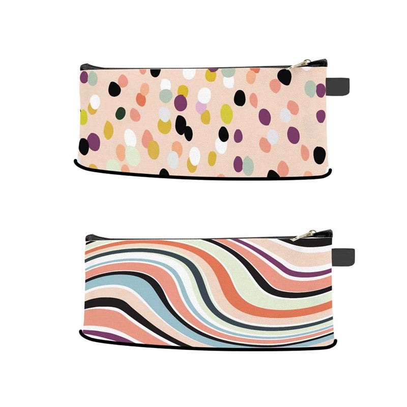 Trousse à Crayons Design Points et Tourbillons 20cm