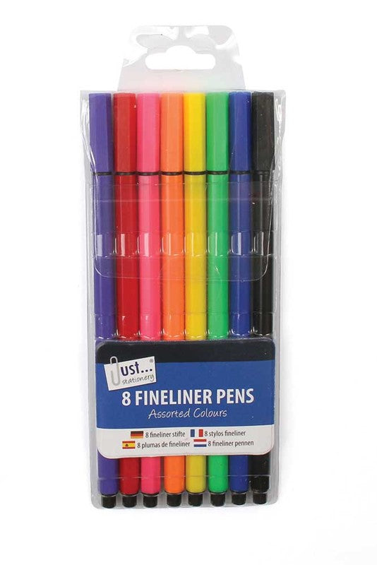 Feutres à pointe fine, lot de 8