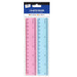 2 Pack 6" Plastic Rulers Assorted Colours