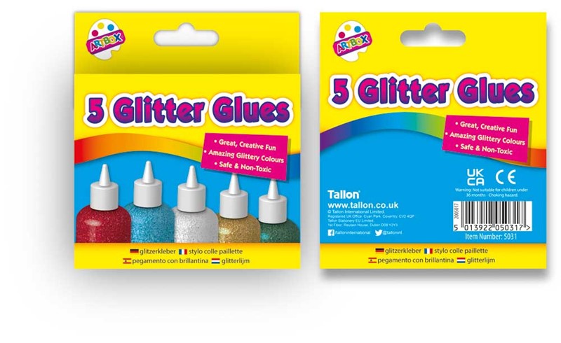 Lot de 5 colles pailletées
