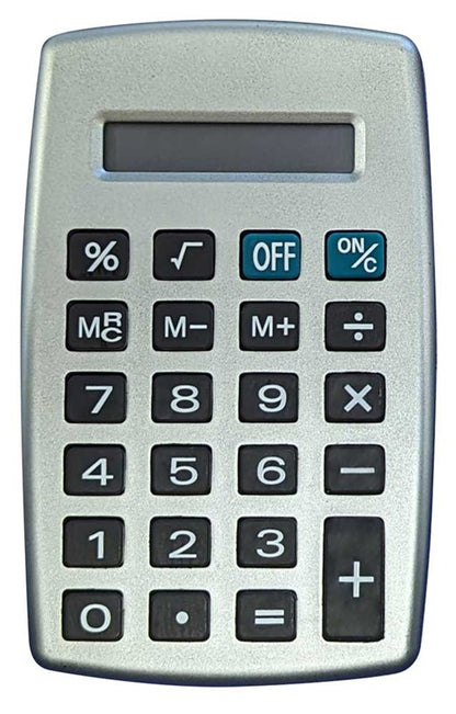 Pocket Calculator - Black & Silver 8 digit