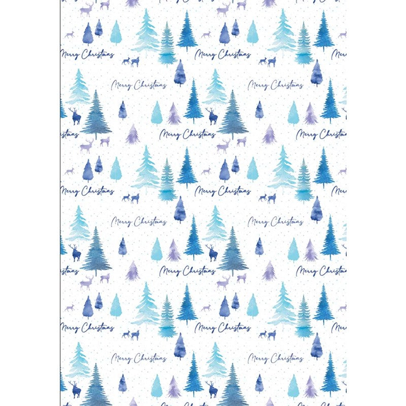 Wrap Xmas 4m Midnight forest