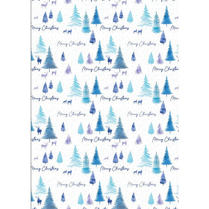 Wrap Xmas 4m Midnight forest
