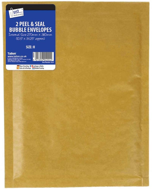 2 Bubble Envelopes Size H 270 x 360