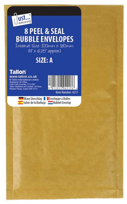 8 Bubble Envelopes Size A 160 x 100
