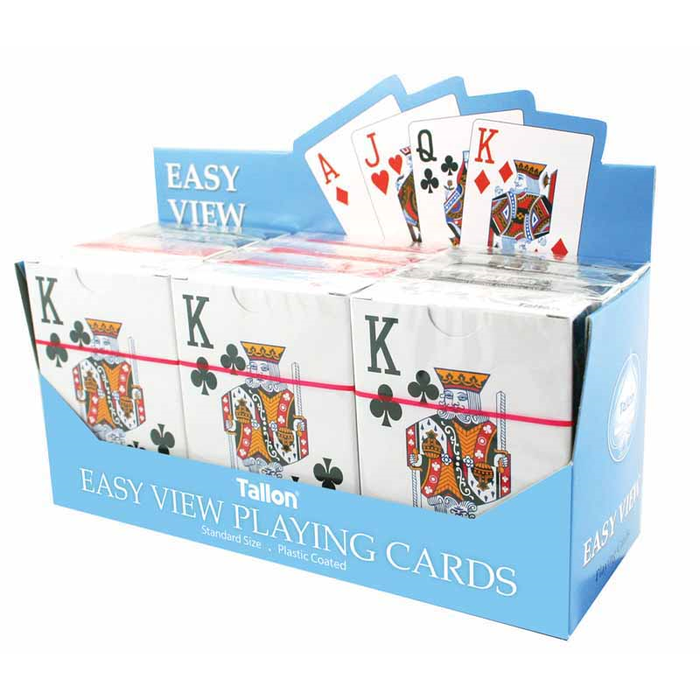 Easy View Playing Cards Plastic coated