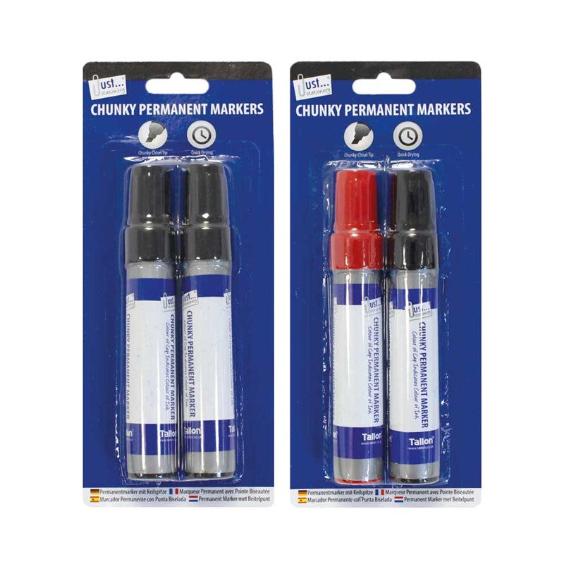 2 Jumbo Permanent Markers Assorted Colour