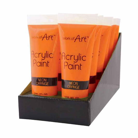 Peinture Acrylique Orange Néon 120ml