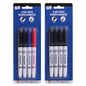 4 Dry-Wipe Markers Assorted Colours & all Black