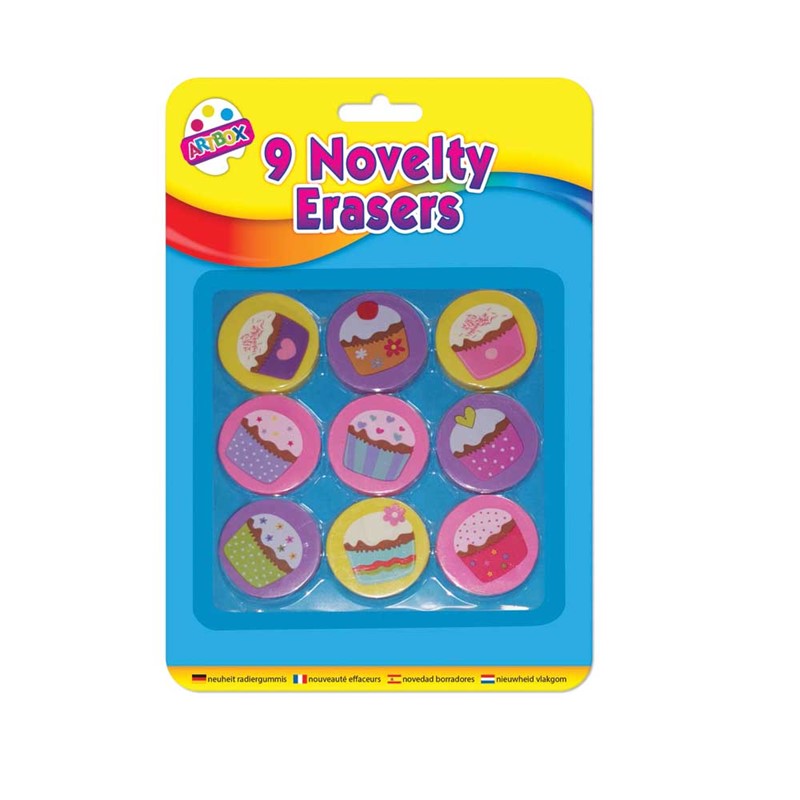 9 gommes licorne et animaux