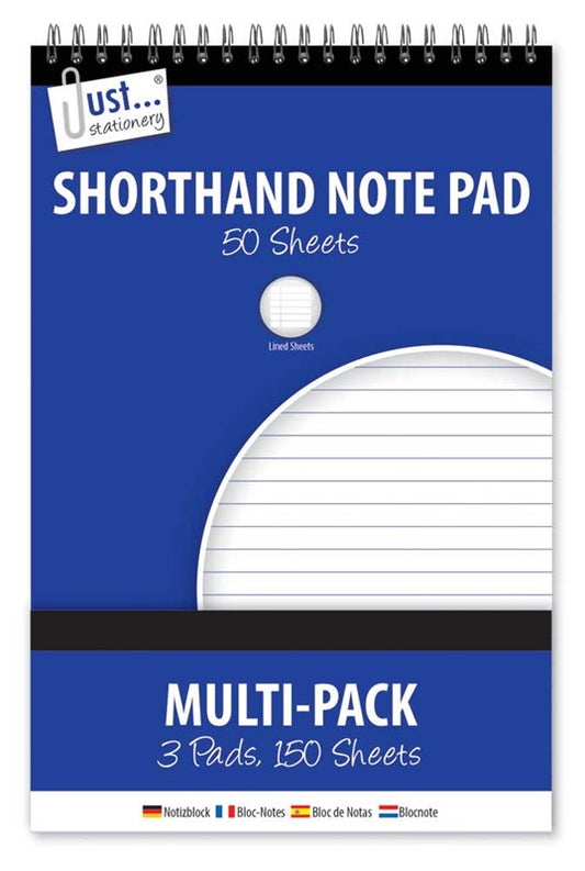 Carnets de sténographie 3x100 pages 50 g/m²