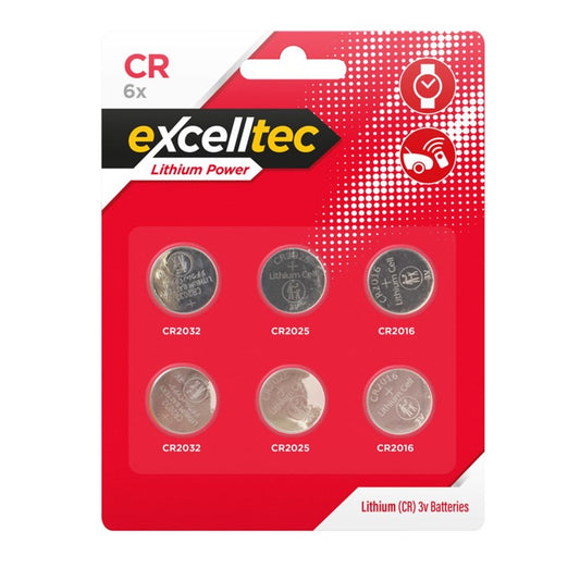 Lithium CR Batteries 6pk MIX PACK