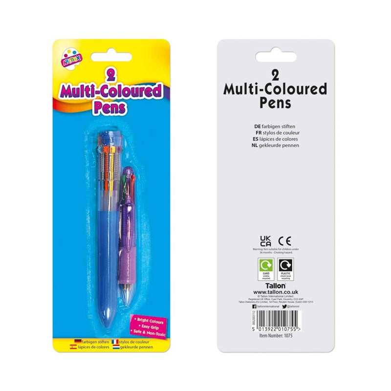 2 x Multi Coloured Pens: 10 Color & 4 Color