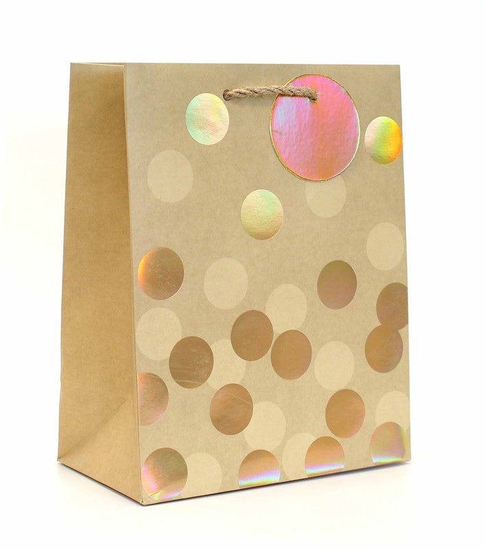 Gift Bag - Gold Spots - Medium