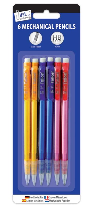 6 Mechanical Pencils with erasers