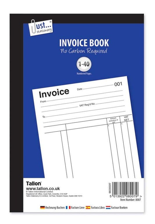 Invoice Book - Ncr, 40 sets