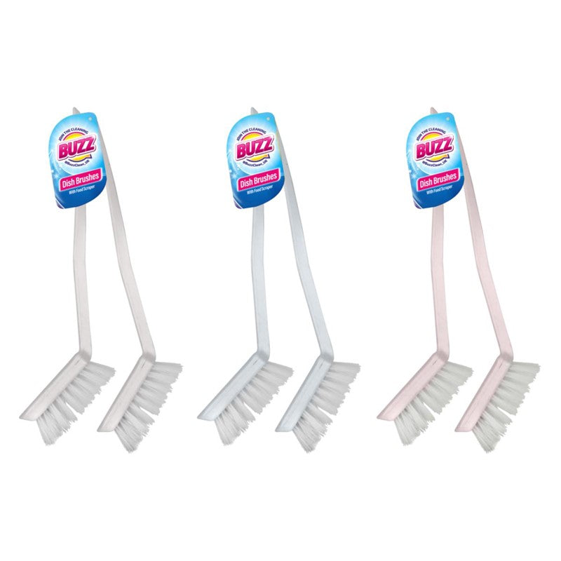 Dish Brushes Rectangular Heads 2pk