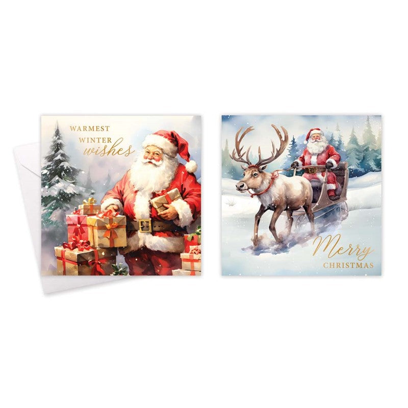 Christmas Cards - Traditonal Santa (Pack of 10)