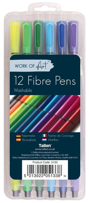 12 Washable Easynote Fibre Pens