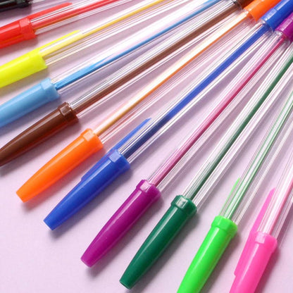 12 Multicoloured Ballpoint Pens