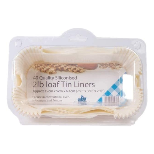Doublures de moule à pain siliconé ingraissable de 2 lb (Paquet de 40)
