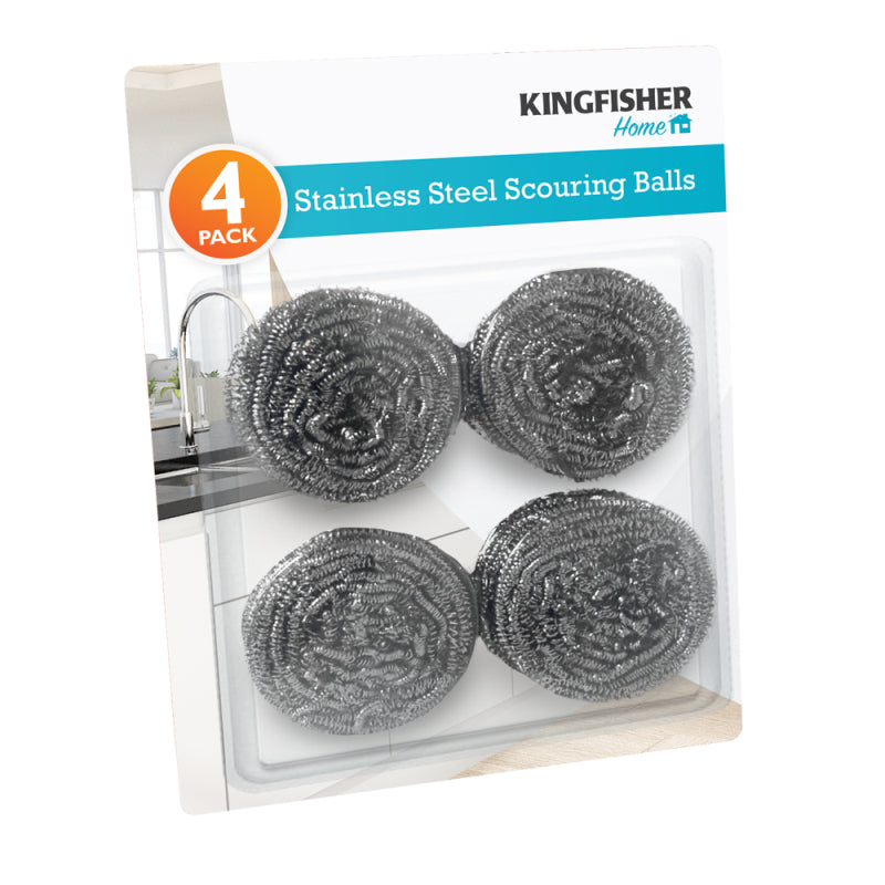 4 PACK STAINLESS STEEL SCOURERS