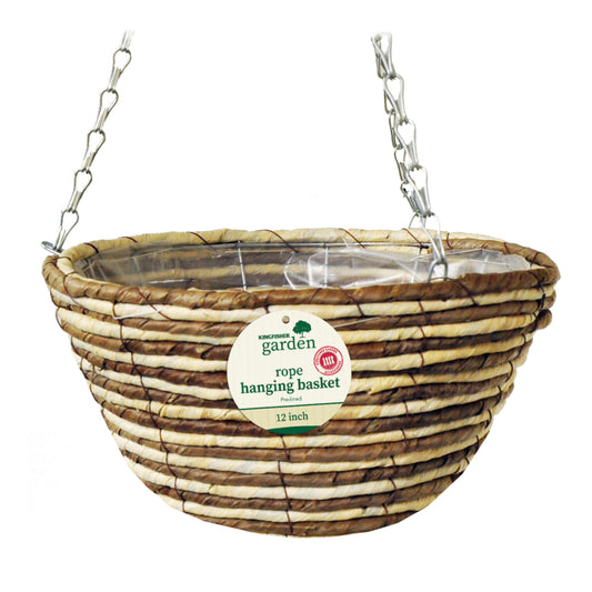 12IN (30CM) ROPE HANGING BASKET