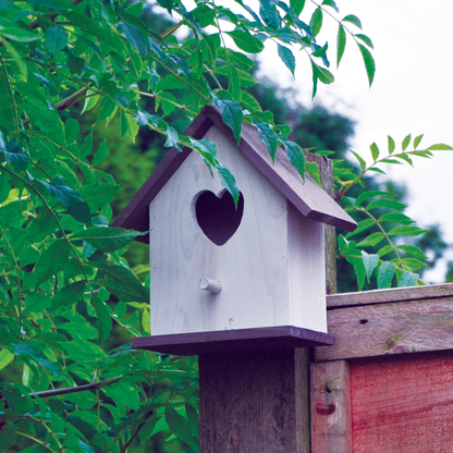 WHITE WOODEN NESTING BOX