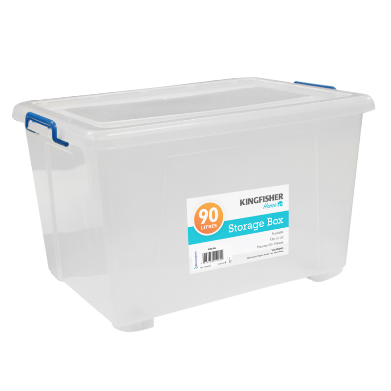 90L PLASTIC STORAGE BOX WITH WHEELS