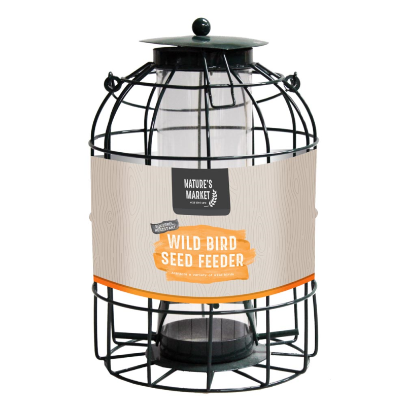 SEED FEEDER WITH SQUIRREL GUARD