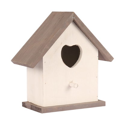 WHITE WOODEN NESTING BOX